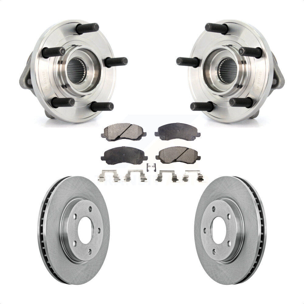 Kit de plaquettes de Rotor de frein, ensemble de roulements de moyeu avant pour Dodge Caliber R/T/SXT/S 2009