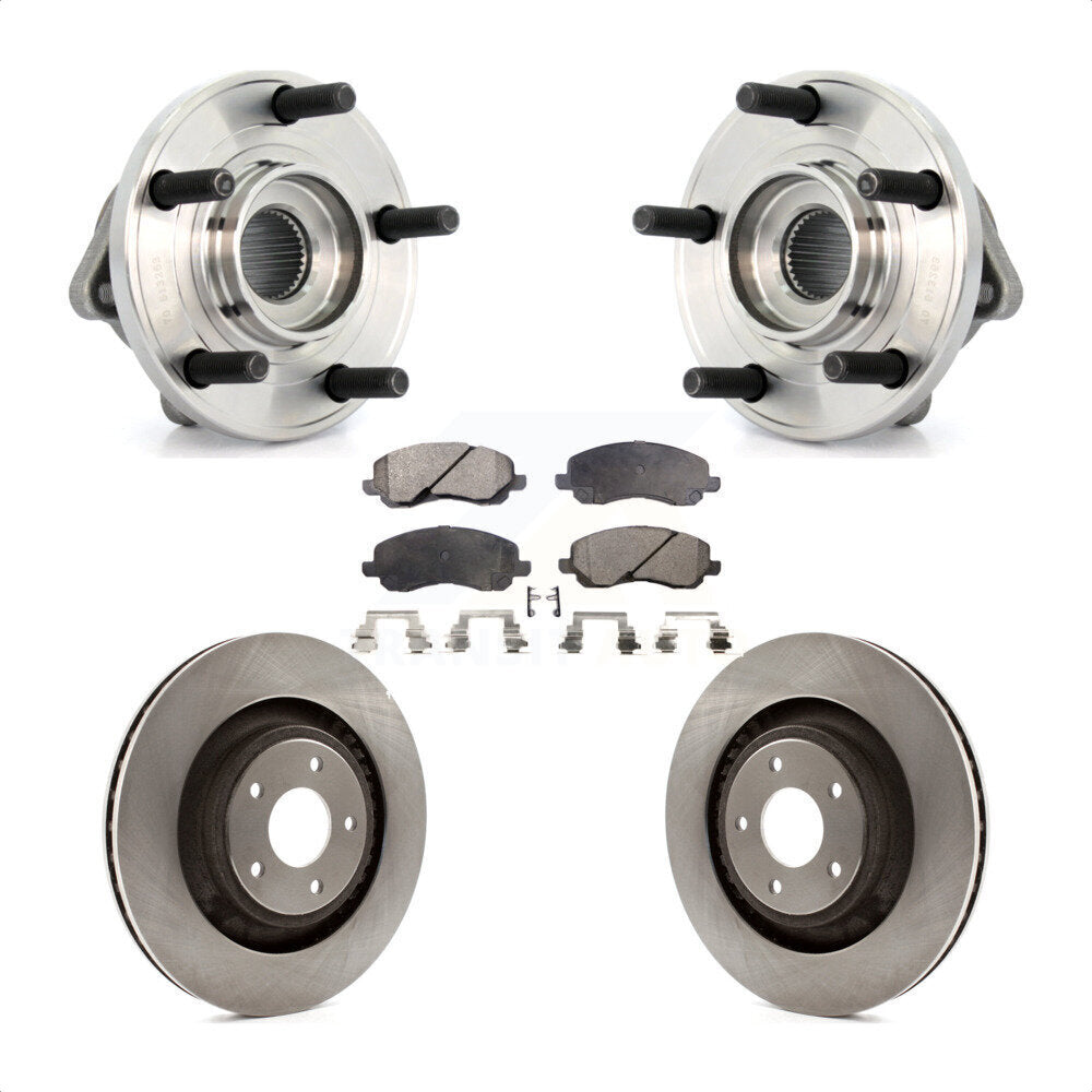 Kit de Rotor et de plaquettes de frein, roulement de moyeu avant, pour Chrysler 200 Dodge Caliber Avenge