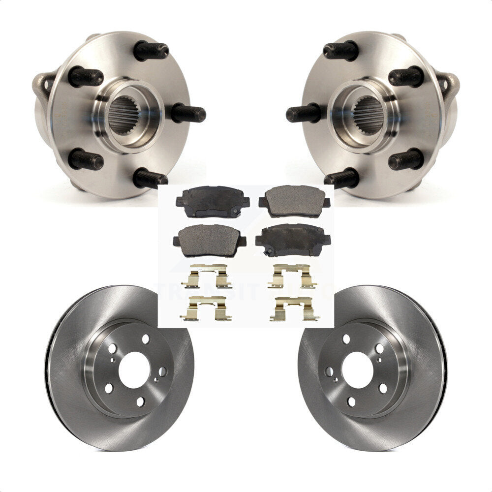 Ensemble de roulement de moyeu avant, Rotor de frein à disque et Kit de plaquettes pour Toyota Priu 2004 – 2009