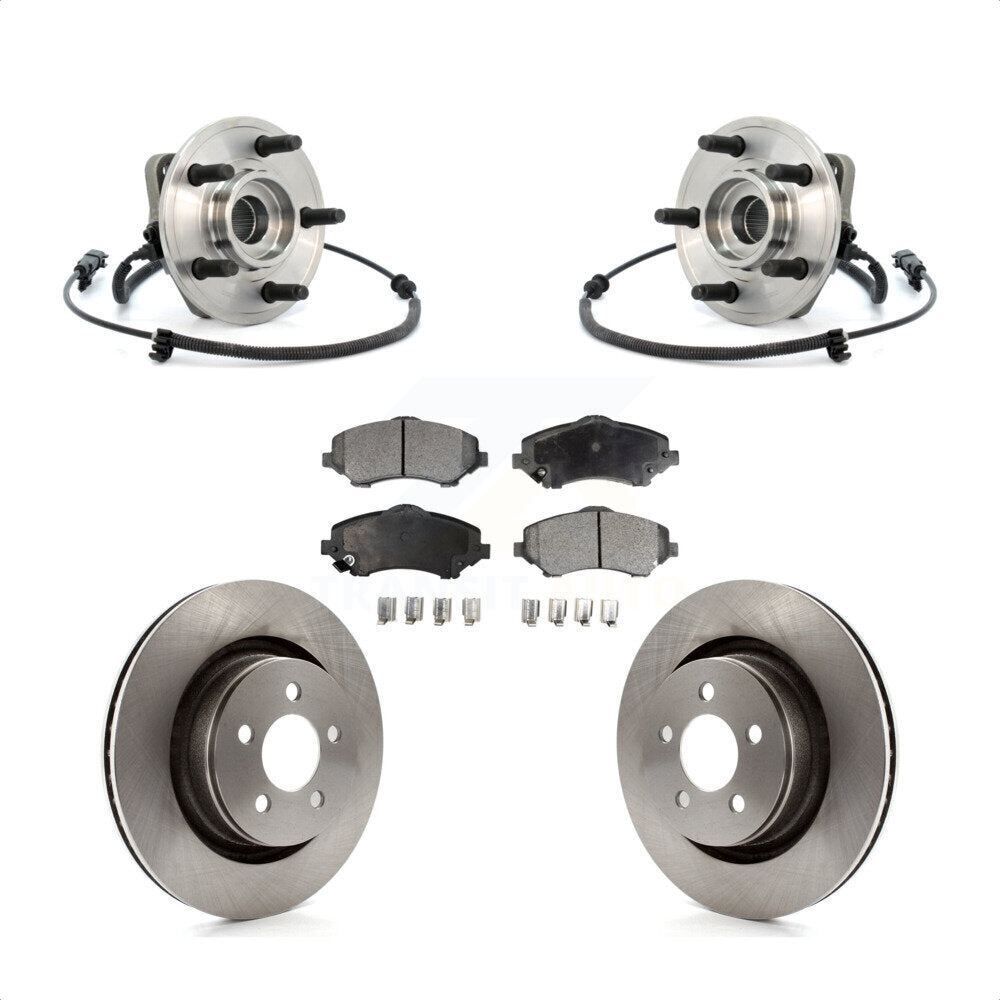 Kit de plaquettes de Rotor de frein à disque, ensemble de roulements de moyeu avant pour Jeep Liberty Dodge Nitr