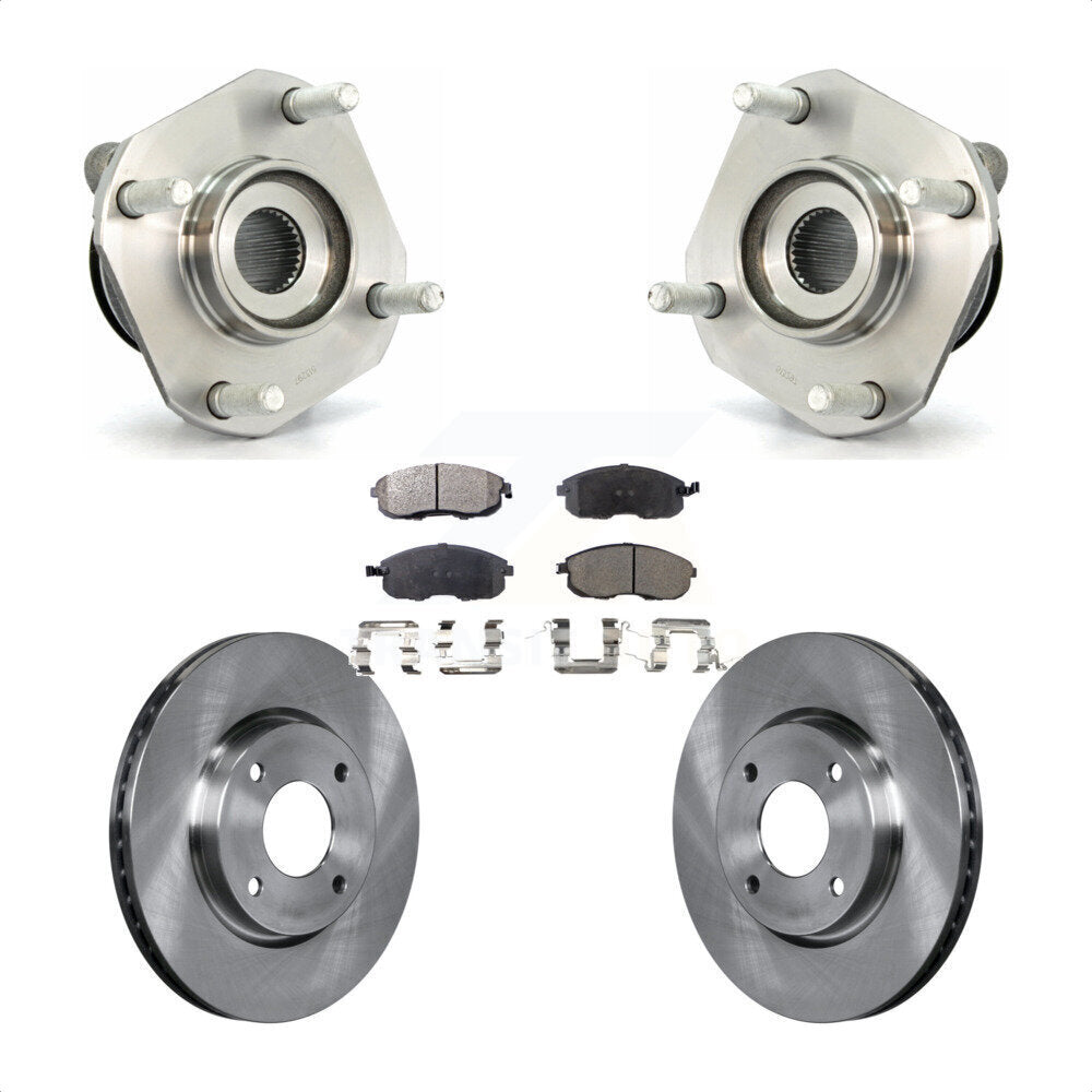 Ensemble de roulements de moyeu avant, Rotors et plaquettes de frein à disque pour Nissan Sentra