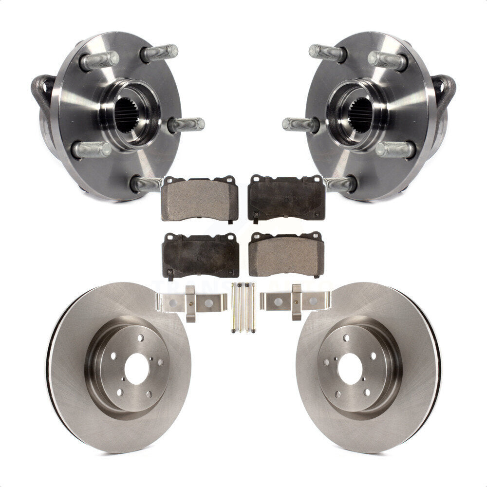Ensemble de roulement de moyeu avant, Rotor de frein à disque et Kit de plaquettes pour Subaru Impreza WRX ST