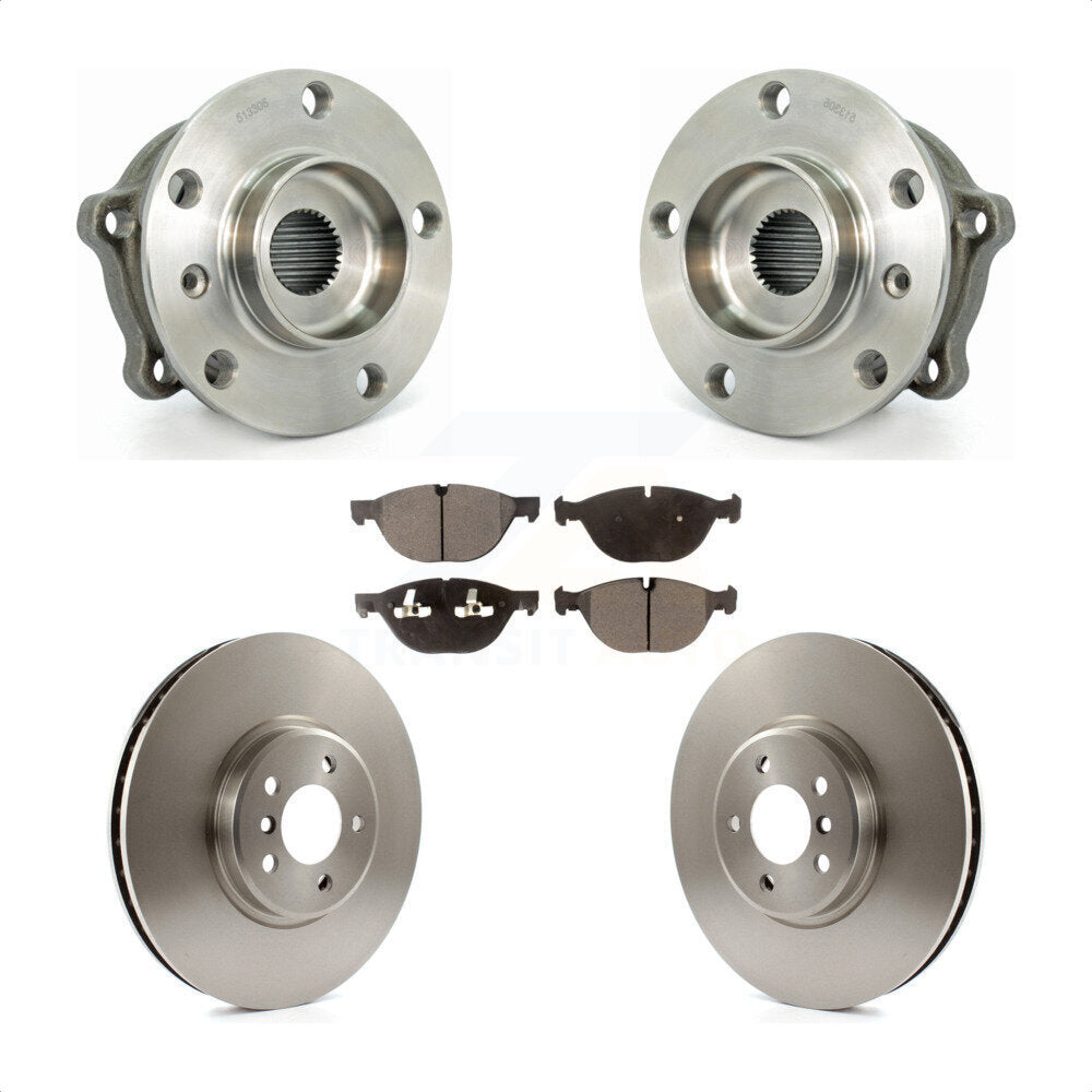 Ensemble de roulement de moyeu avant, Rotor de frein à disque et Kit de plaquettes pour BMW X5 X6 xDrive50