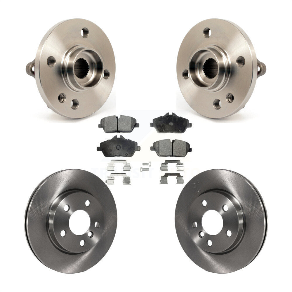 Ensemble de roulement de moyeu avant, Rotor de frein et Kit de plaquettes pour Mini Cooper 2014 – 2015 1.6
