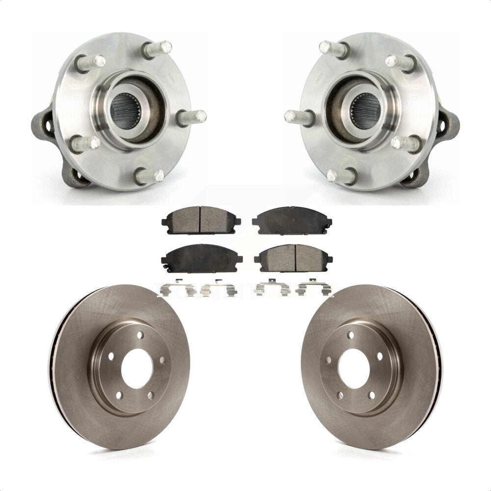 Ensemble de roulement de moyeu avant, Rotor de frein à disque et Kit de plaquettes pour Nissan Ques 2004 – 2009