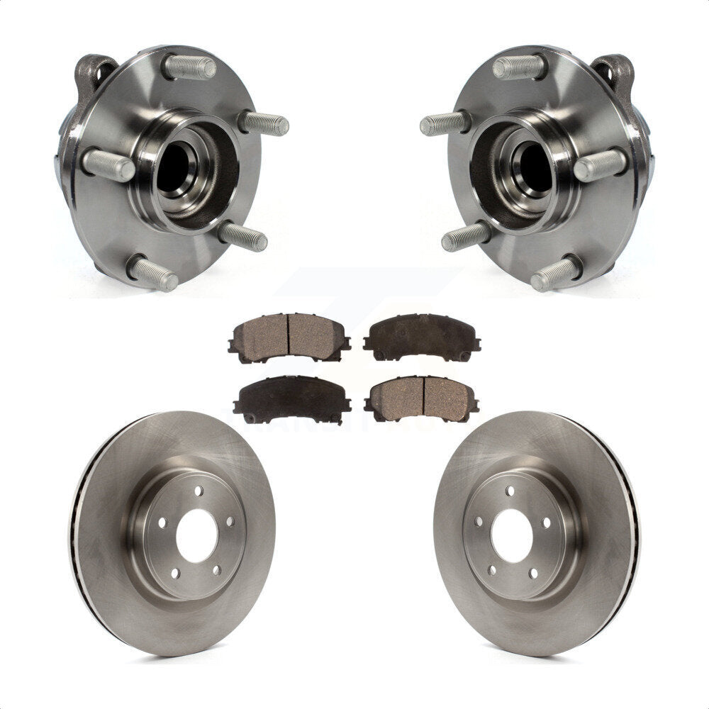 Ensemble de roulement de moyeu avant, Rotor de frein et Kit de plaquettes pour INFINITI Q50 QX50 Q60 RW