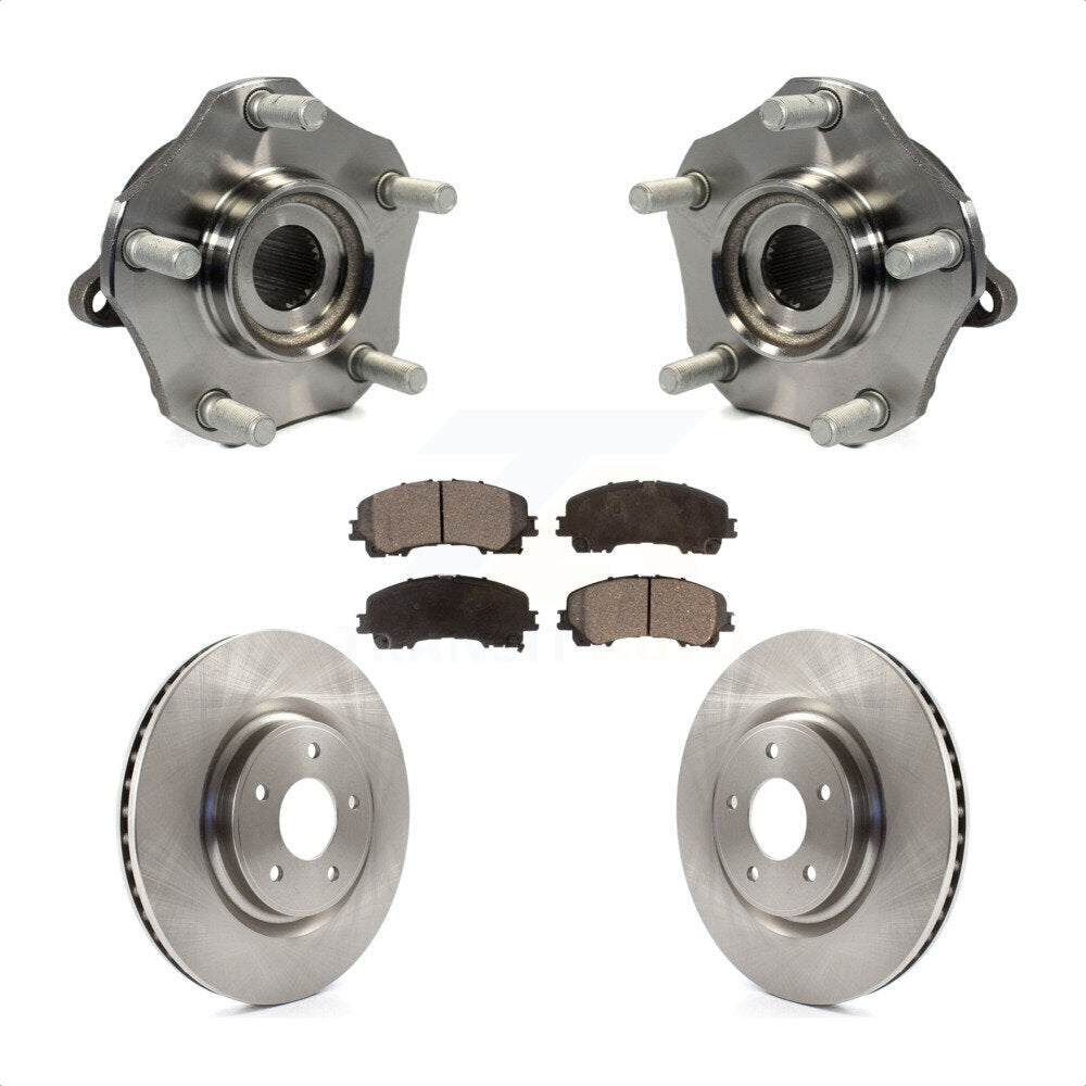 Kit de rotors et plaquettes de frein à disque d'assemblage de roulement de moyeu avant pour Nissan Rogue
