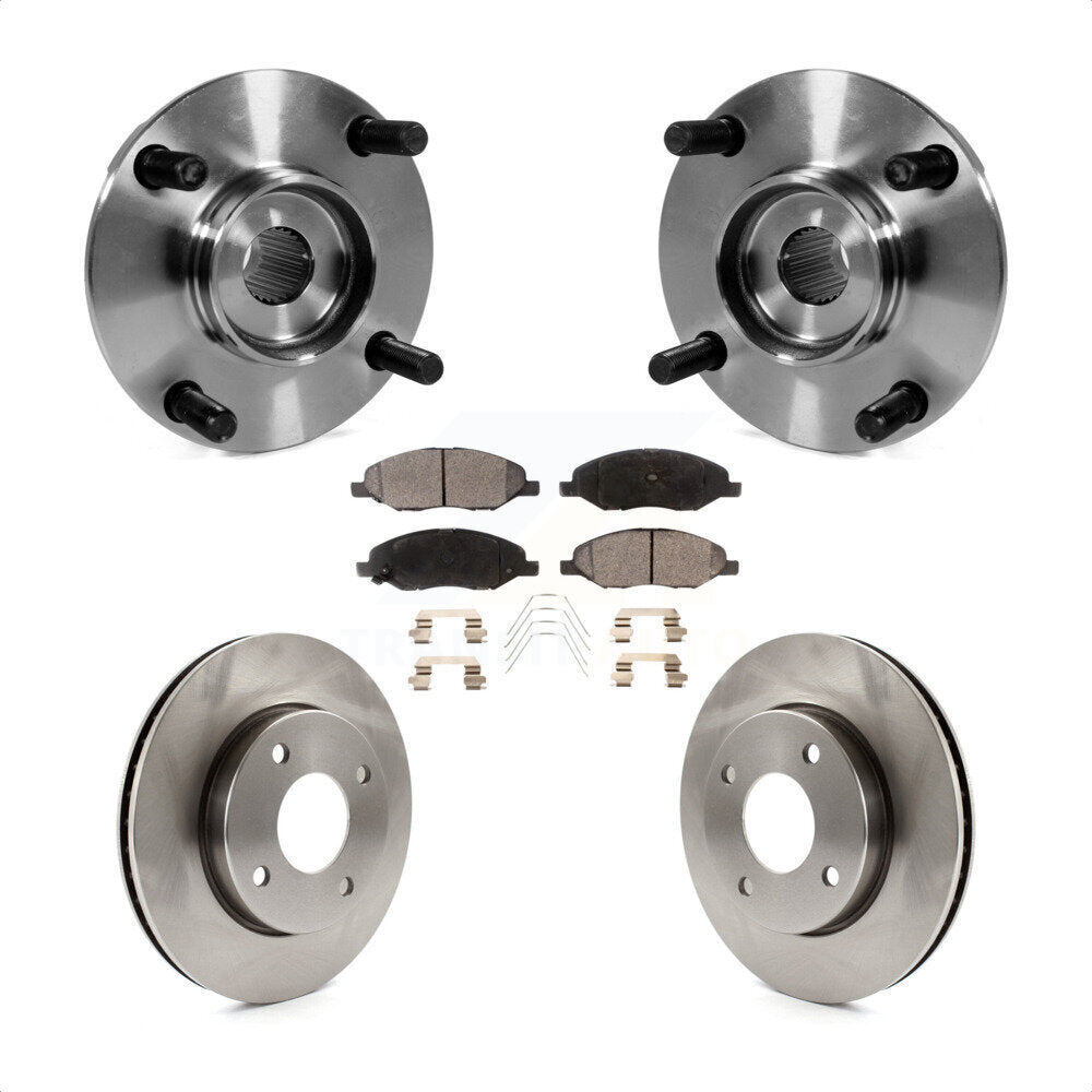 Kit de rotors et plaquettes de frein à disque d'assemblage de roulement de moyeu avant pour Nissan Versa