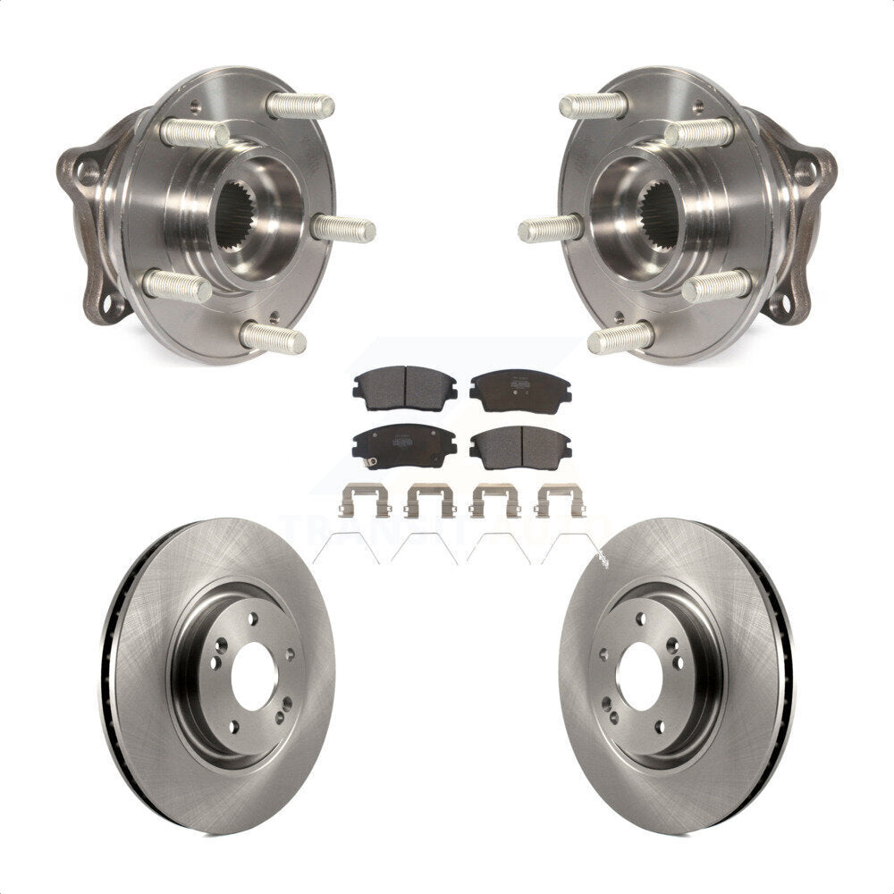 Ensemble de roulements de moyeu avant, Rotors et plaquettes de frein à disque, Kit pour Kia Sportage