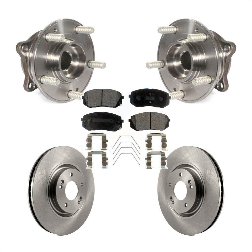 Ensemble de roulement de moyeu avant, Rotor de frein et Kit de plaquettes pour Hyundai Sonata Kia Optim