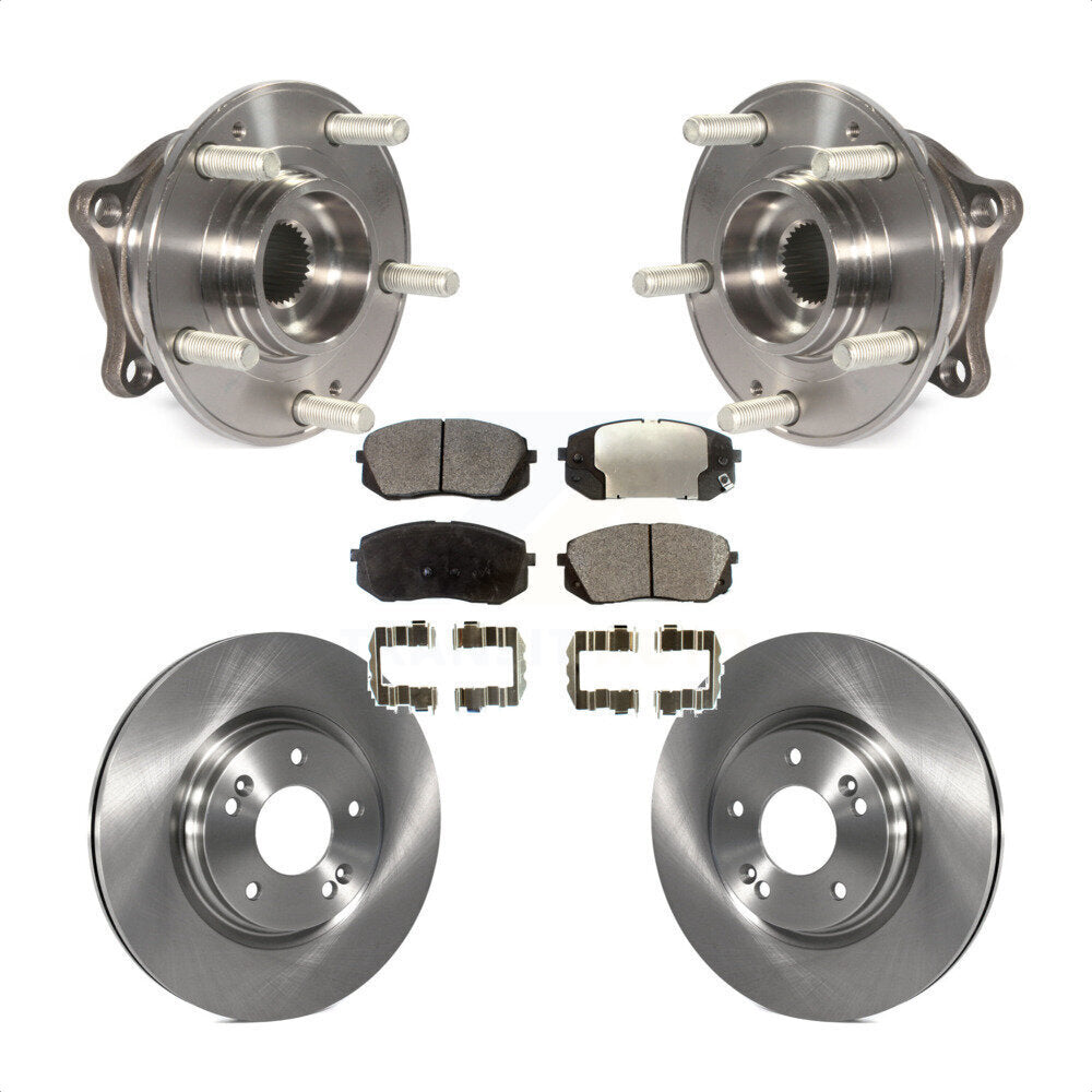 Kit de Rotor et plaquettes de frein à disque, roulement de moyeu avant, pour moteur à gaz Hyundai Sonata 2015
