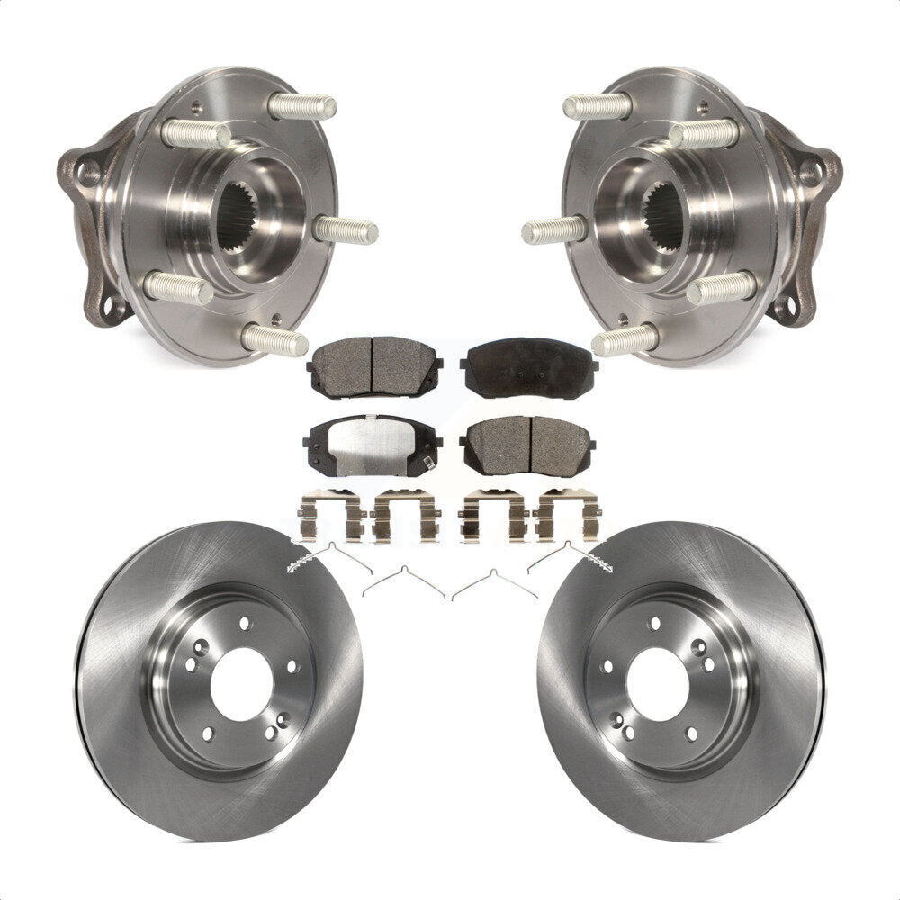 Ensemble de roulement de moyeu avant, Rotor de frein et Kit de plaquettes pour Hyundai Sonata Kia Optim