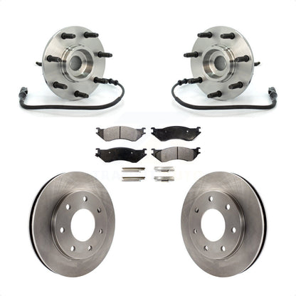 Ensemble de roulement de moyeu avant, Rotor de frein et Kit de plaquettes pour Ford F-150 F-250 Heritag