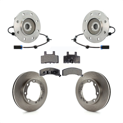 Ensemble de roulements de moyeu avant, Rotor de frein à disque et Kit de plaquettes pour K3500 Chevrolet GM