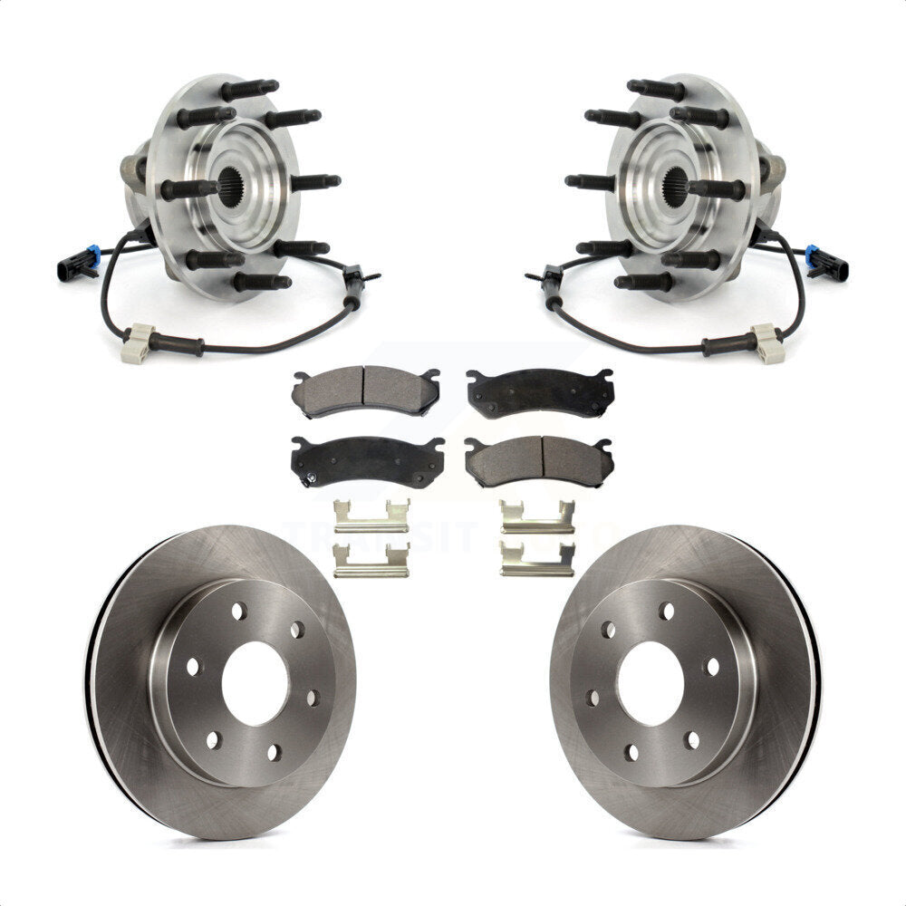 Kit de Rotor et plaquettes de frein, roulement de moyeu avant, pour Chevrolet Silverado 1500 GMC Sierr