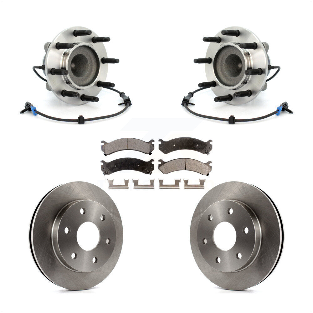 Kit de plaquettes de Rotor de frein, roulement de moyeu avant, pour Chevrolet Express 2006 GMC Savan 2500