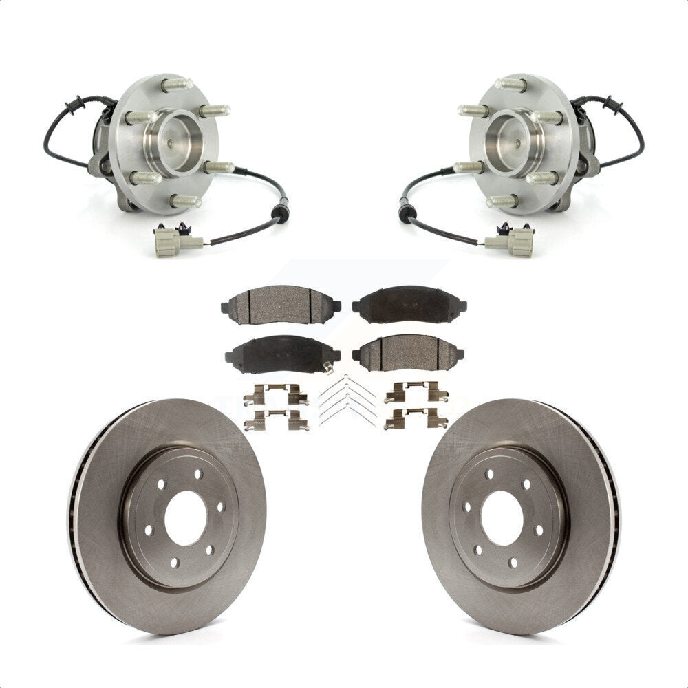Kit de plaquettes de Rotor de frein à disque, roulement de moyeu avant, pour Nissan Frontier Pathfinder Xterr