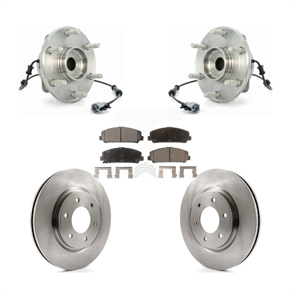 Ensemble de roulement de moyeu avant, Kit de plaquettes de Rotor de frein pour INFINITI QX56 2007 à partir de 04 0