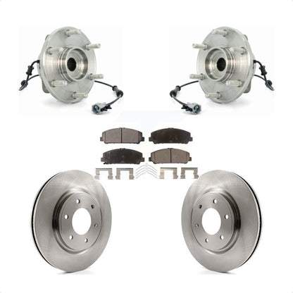Ensemble de roulement de moyeu avant, Kit de plaquettes de Rotor de frein pour INFINITI QX56 2007 à partir de 04 0
