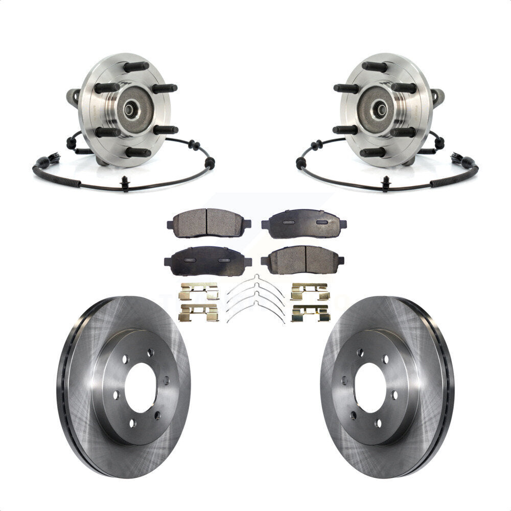 Kit de Rotor et plaquettes de frein à disque, roulement de moyeu avant, pour Ford F-150 Lincoln Mark LT 4W