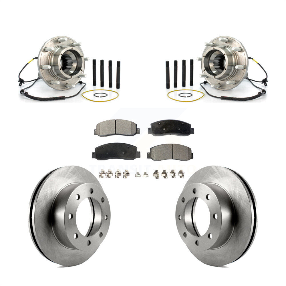 Ensemble de roulement de moyeu avant, Rotor de frein à disque et Kit de plaquettes pour Ford F-250 Super Dut