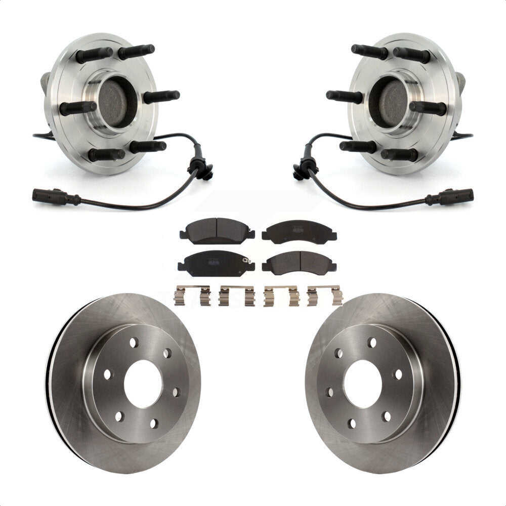 Ensemble de roulements de moyeu avant, Rotors et plaquettes de frein à disque pour GMC Sierra 1500