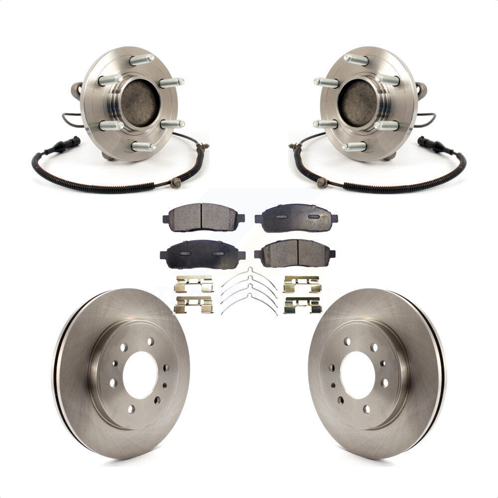 Ensemble de roulement de moyeu avant, Rotor de frein à disque et Kit de plaquettes pour Ford F-150 RW 2009