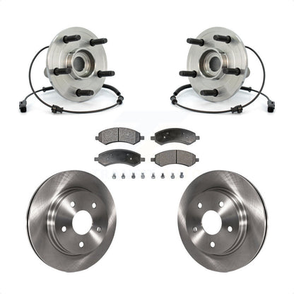 Ensemble de roulements de moyeu avant, Rotors et plaquettes de frein à disque, Kit pour Dodge Ram 1500