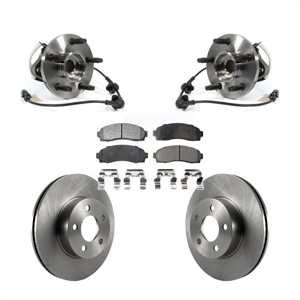 Ensemble de roulement de moyeu avant, Rotor de frein et Kit de plaquettes pour Ford Ranger Mazda B4000 4W