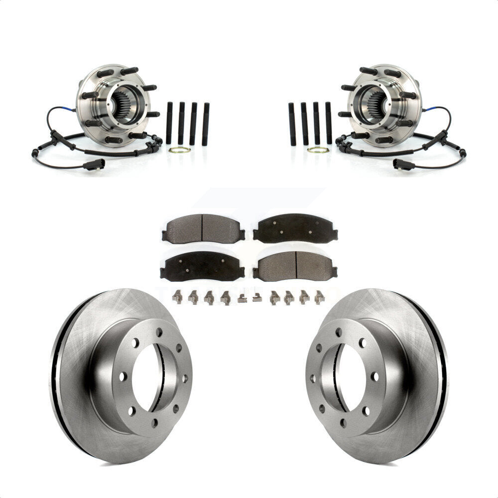 Kit de rotor et de plaquettes de frein avec roulement de moyeu avant, pour Ford F-350 Super Duty F-250 4W 2012