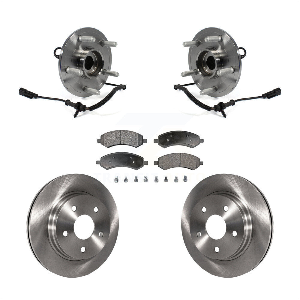 Ensemble de roulement de moyeu avant, Rotor de frein à disque et Kit de plaquettes pour Ram 1500 Classic 4W