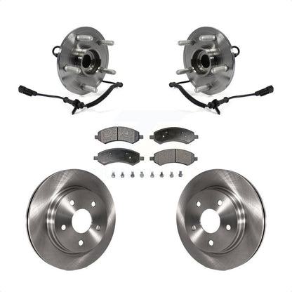Ensemble de roulement de moyeu avant, Rotor de frein à disque et Kit de plaquettes pour Ram 1500 Classic 4W