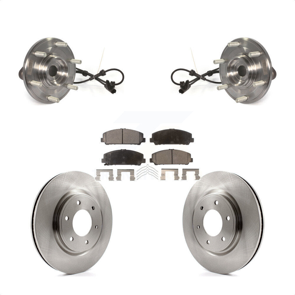 Ensemble de roulements de moyeu avant, Rotor de frein à disque et Kit de plaquettes pour Nissan TITAN Armad