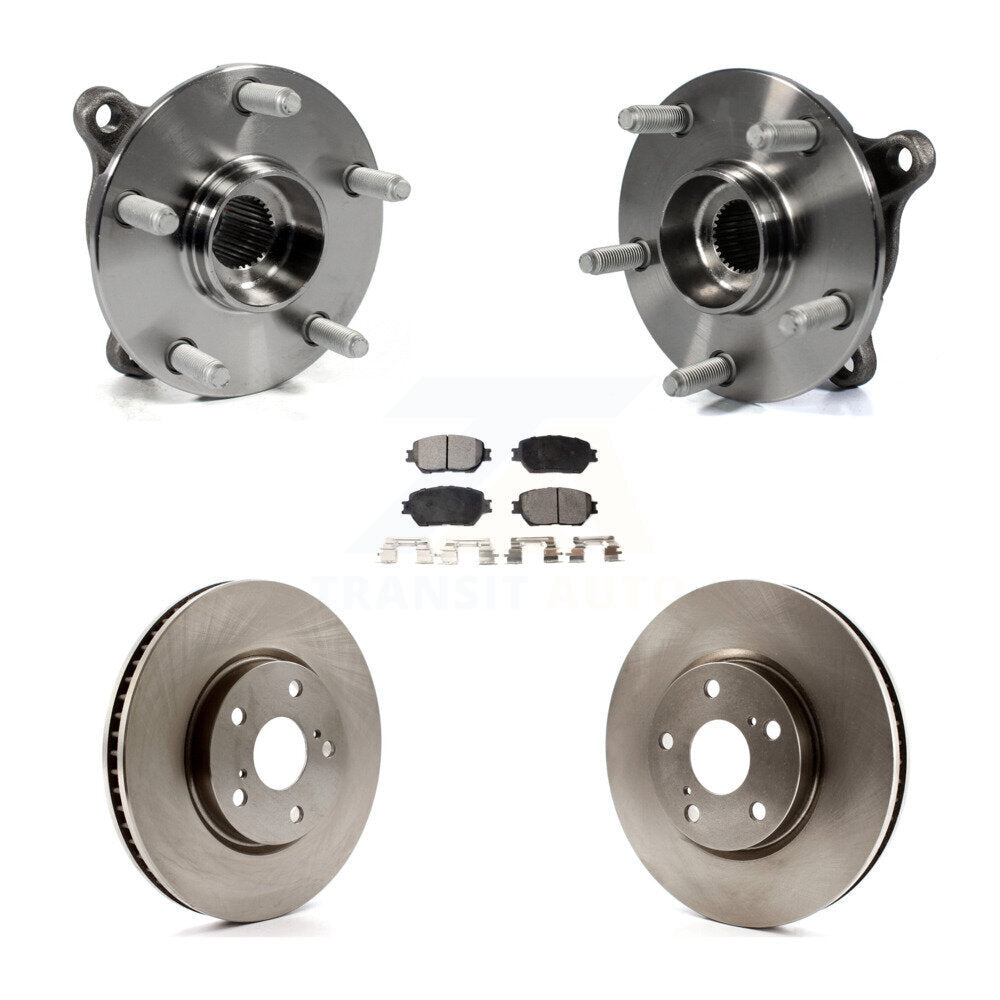 Ensemble de roulement de moyeu avant, Rotor de frein et Kit de plaquettes (5 pièces) pour Lexus IS250 GS300 AW