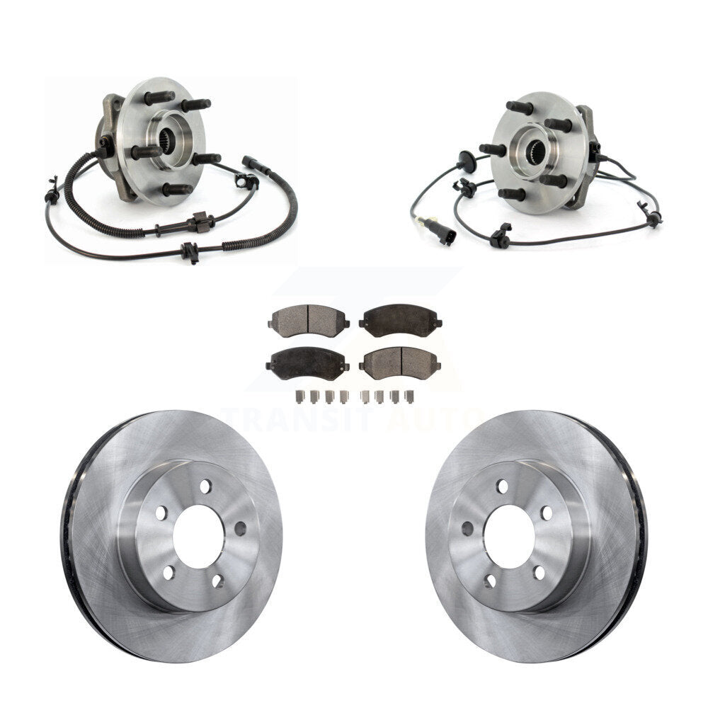 Ensemble de roulements de moyeu avant, Rotors et plaquettes de frein à disque, Kit pour Jeep Liberty