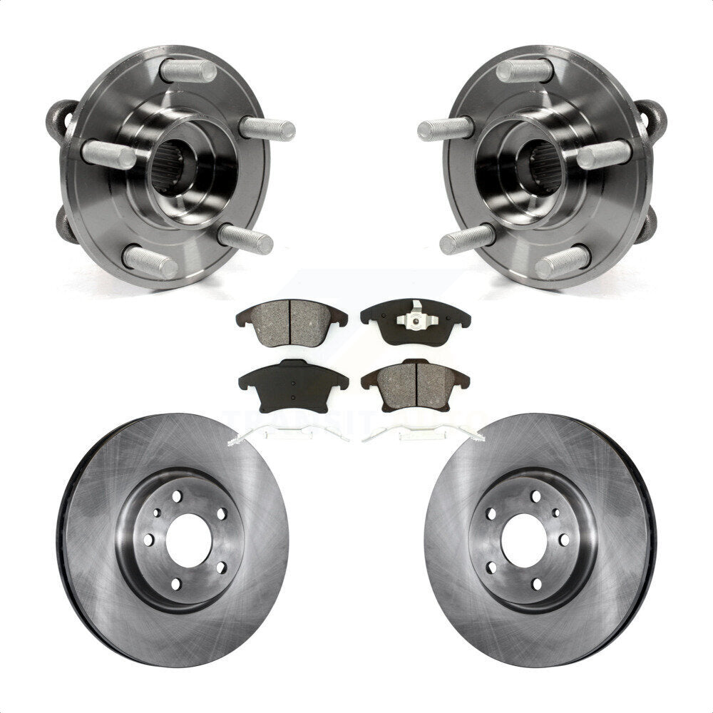 Kit de plaquettes de Rotor de frein à disque, ensemble de roulements de moyeu avant, pour Ford Fusion Lincoln MK