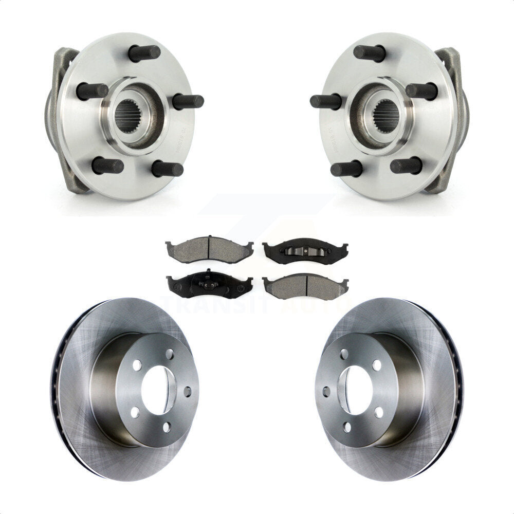 Kit de plaquettes de Rotor de frein, roulement de moyeu avant, pour Jeep Wrangler Cherokee Grand Comanch