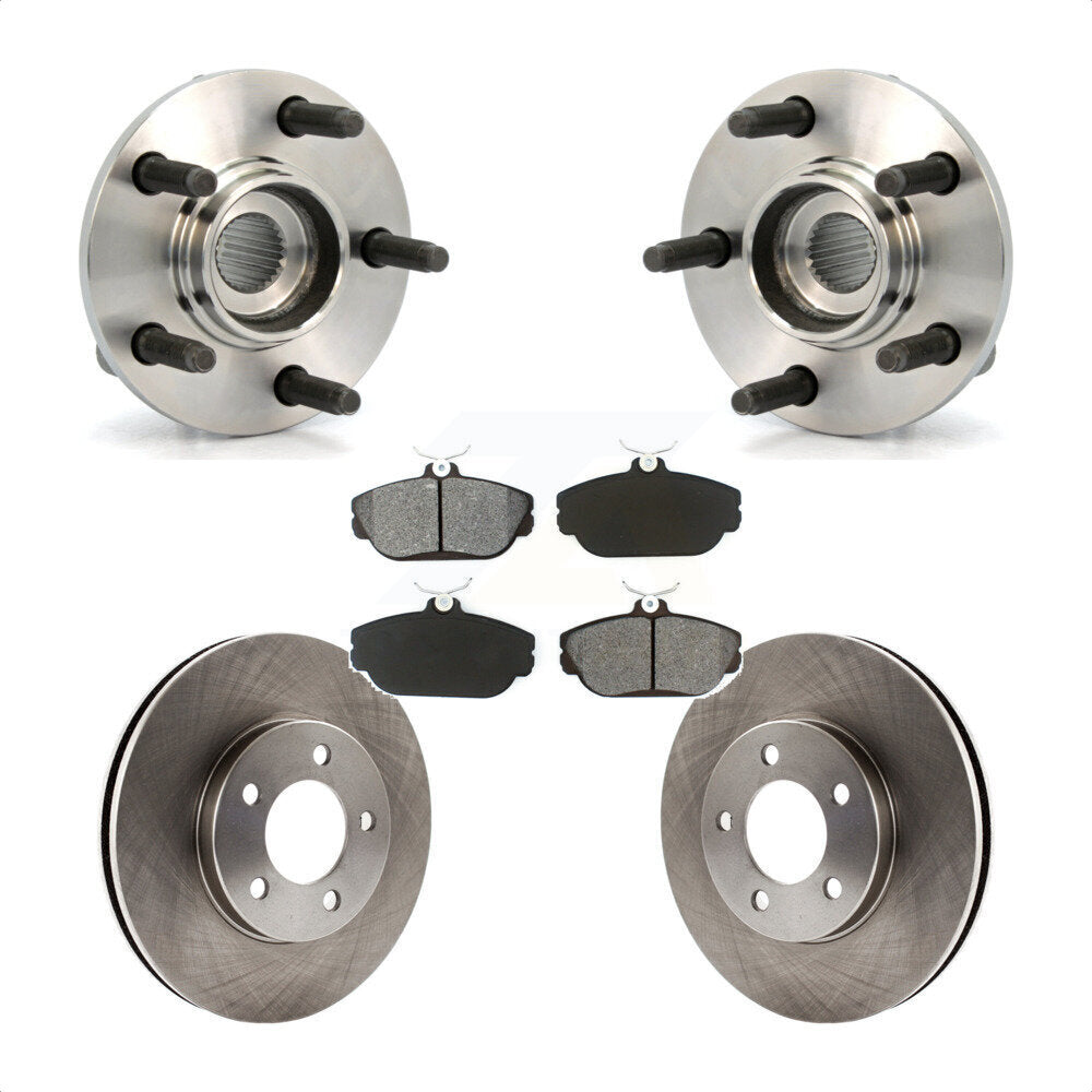 Ensemble de roulement de moyeu avant, Rotor de frein et Kit de plaquettes pour Ford Taurus Mercury Sabl