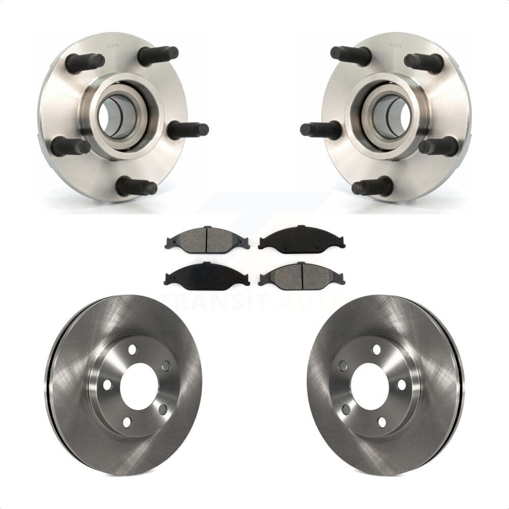 Kit de rotors et plaquettes de frein à disque, ensemble de roulements de moyeu avant pour Ford Mustang