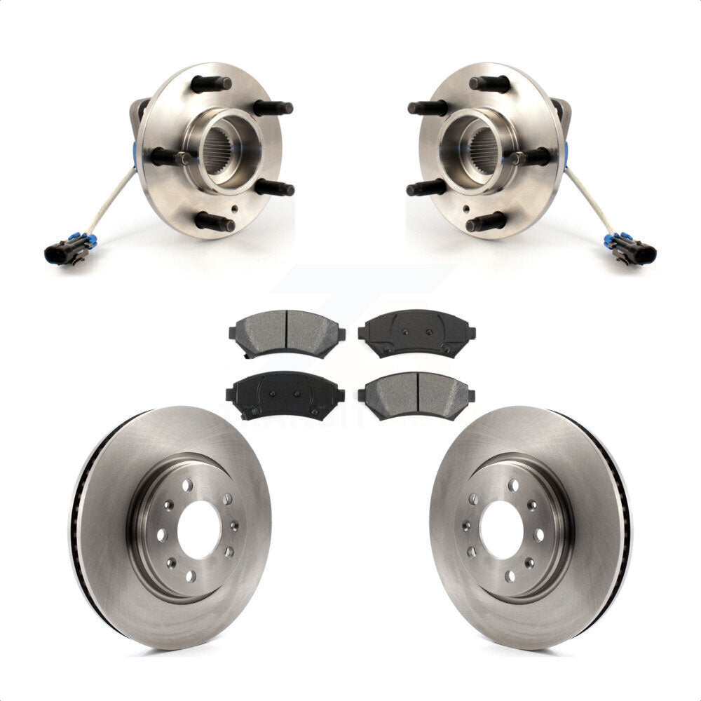 Ensemble de roulement de moyeu avant, Rotor de frein à disque et Kit de plaquettes pour Cadillac Sevil 2003