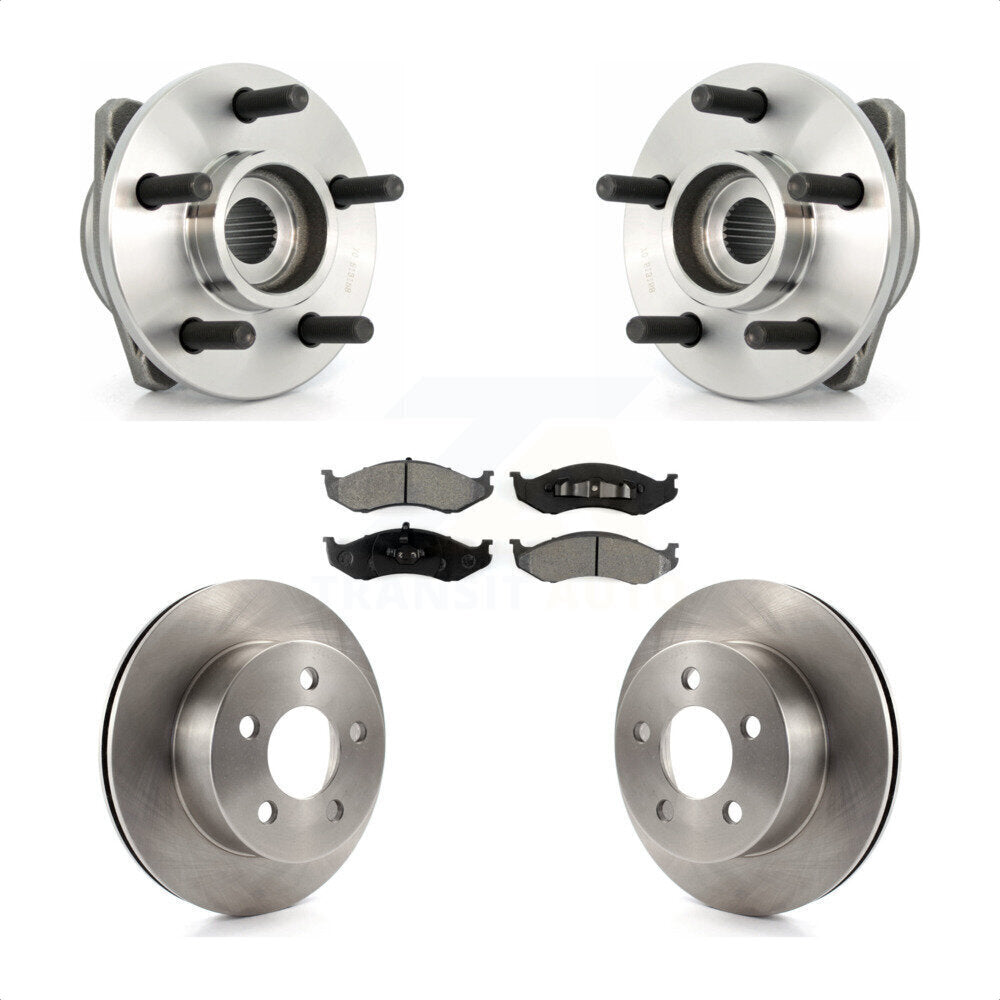 Ensemble de roulement de moyeu avant, Rotor de frein et Kit de plaquettes pour Jeep Wrangler Cherokee T