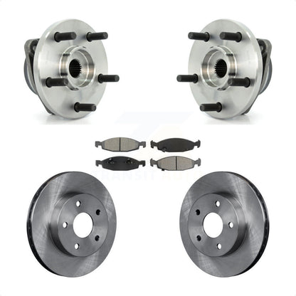 Ensemble de roulements de moyeu avant, Rotor de frein à disque et Kit de plaquettes pour Jeep Grand Cheroke