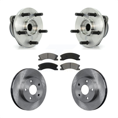 Ensemble de roulements de moyeu avant, Rotor de frein à disque et Kit de plaquettes pour Jeep Grand Cheroke