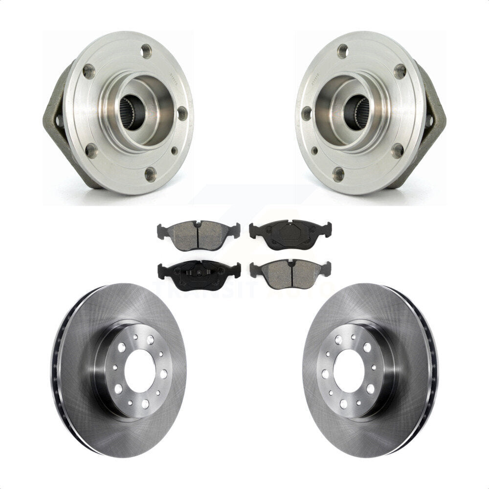 Ensemble de roulement de moyeu avant, Rotor de frein et Kit de plaquettes pour Volvo S70 V70 C7 1999 – 2000