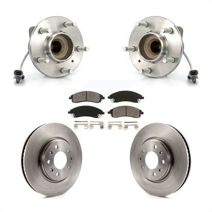 Ensemble de roulement de moyeu avant, Rotor de frein et Kit de plaquettes pour Cadillac CTS Bas 2006 – 2007