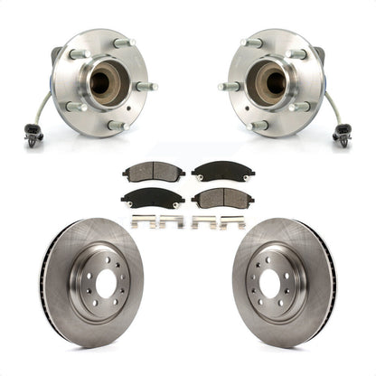 Ensemble de roulement de moyeu avant, Rotor de frein et Kit de plaquettes pour Cadillac CTS Bas 2006 – 2007