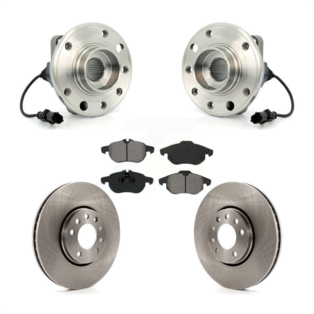 Kit de rotors et plaquettes de frein à disque d'assemblage de roulement de moyeu avant pour Saab 9-3