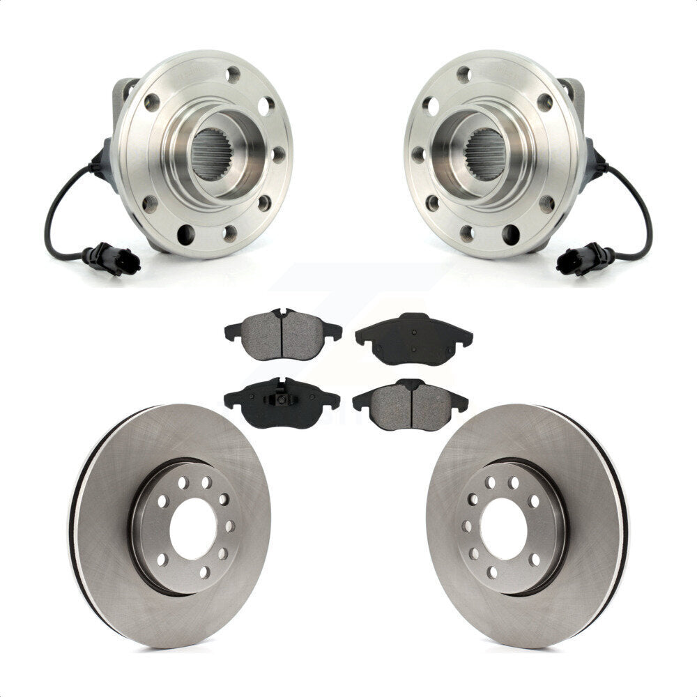 Kit de rotors et plaquettes de frein à disque d'assemblage de roulement de moyeu avant pour Saab 9-3