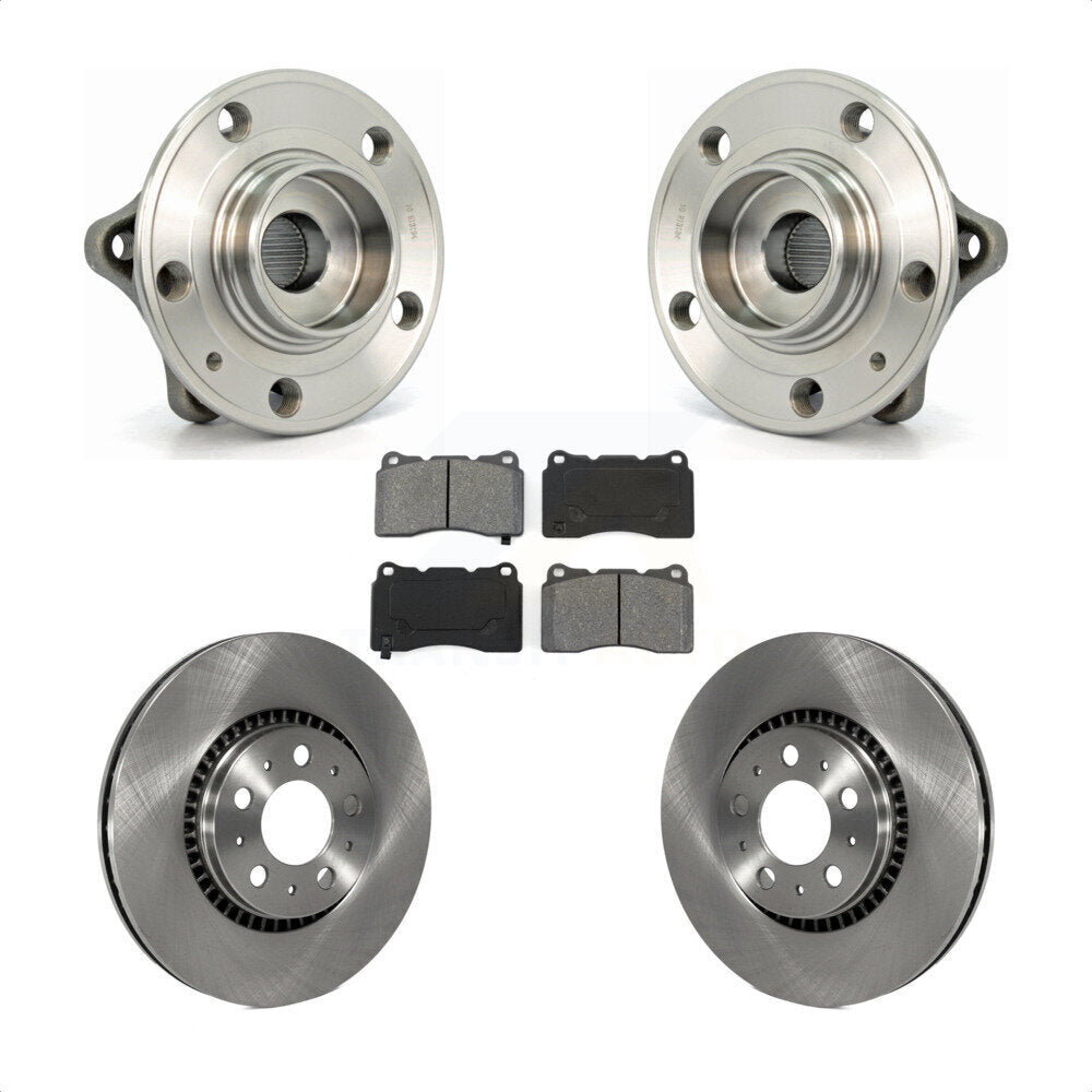 Ensemble de roulement de moyeu avant, Rotor de frein à disque et Kit de plaquettes pour Volvo V70 2005 – 2007