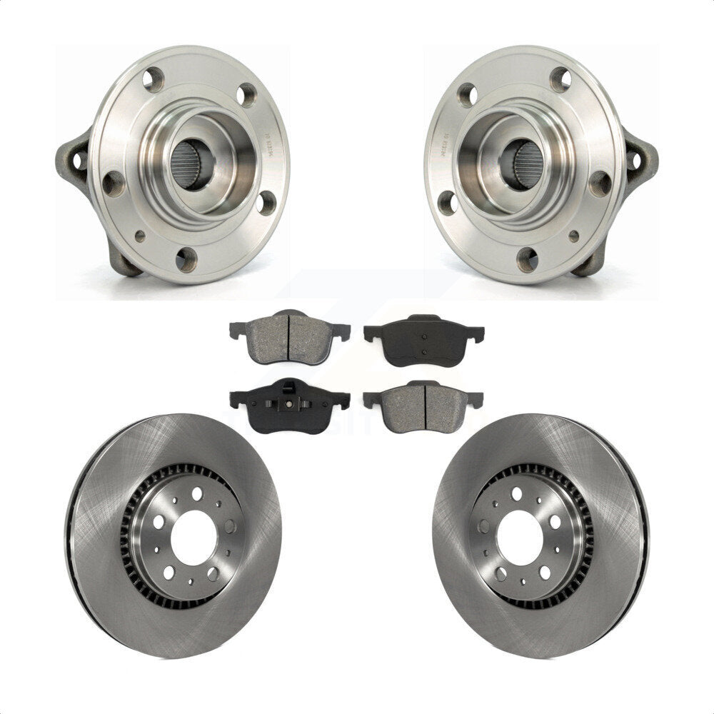 Ensemble de roulement de moyeu avant, Rotor de frein à disque et Kit de plaquettes pour Volvo S60 XC70 V70 S8